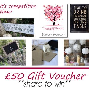 gift voucher giveaway at The wedding of my dreams