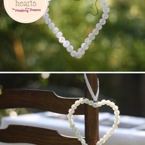 button hearts hanging wedding decorations