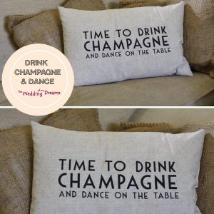 time to drink champagne and dance on the table cushion