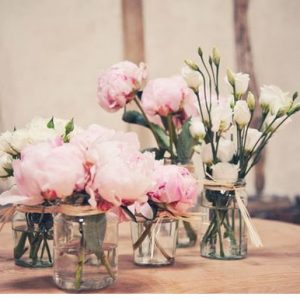 wedding jam jars table centres