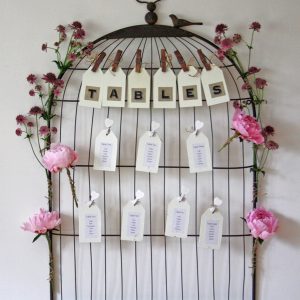Birdcage Wedding Table Plan