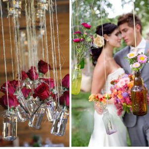Hanging bottles wedding
