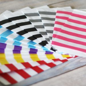 coloured paper candy bags