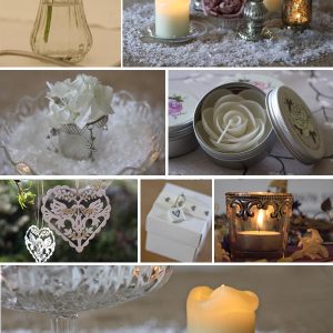white and silver wedding decorations