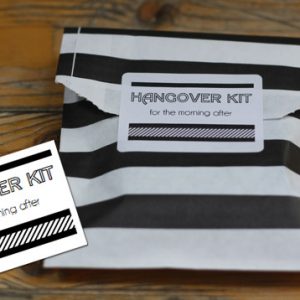 hangover kit wedding