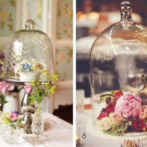 wedding table centre bell jar glass cloche
