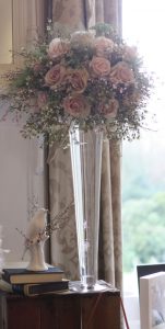 tall wedding flowers roses centrepiece