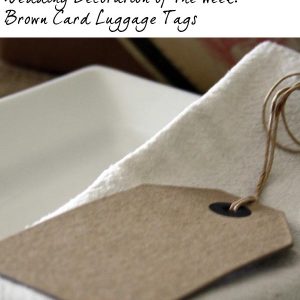 brown card luggage tags wedding