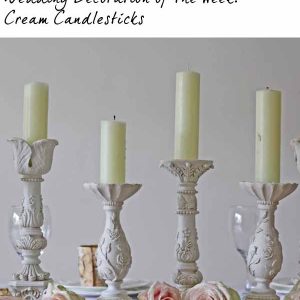 cream candlestick holders