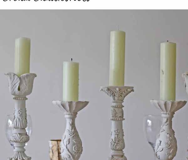 cream candlestick holders