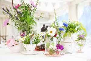 vintage country garden wedding table decorations
