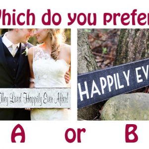 happily ever after wedding signs