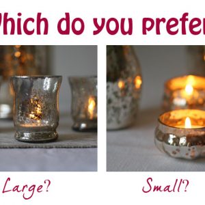 mercury silver tea light holders