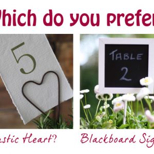 wedding table numbers