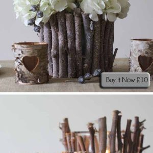 woodland wedding centrepiece twig vase