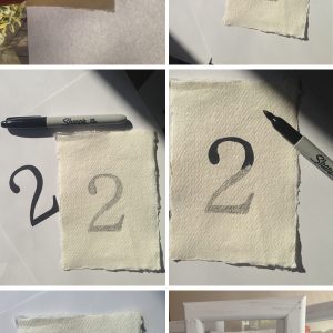 HOW TO HANDWRITE TRACE WEDDING TABLE NUMBERS