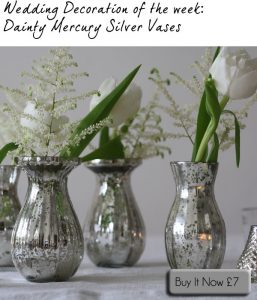 mercury silver vases wedding table decorations
