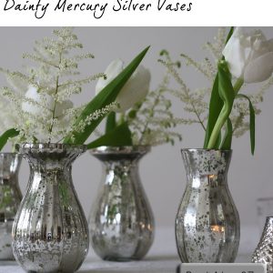 mercury silver vases wedding table decorations