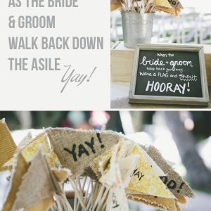 wave flags at weddings yay