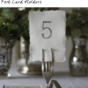 wedding place card holders table number holders forks