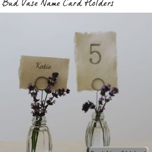 bud vase wedding name card holders