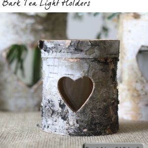 rustic bark tea light holders