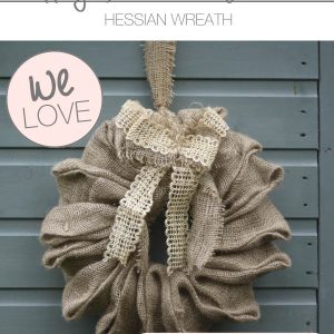 hessian burlap wreath hanging wedding decorations