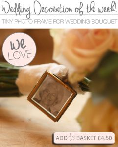 tiny photo frame for wedding bouquets