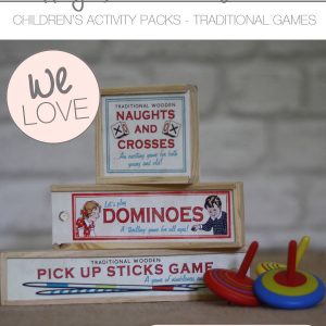 children's wedding activity packs traditional games dominoes noughts and crosses pick up sticks