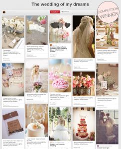 The wedding of my dreams competition winner pin to win