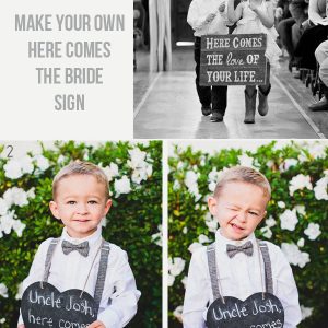 here comes the bride signs