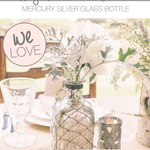 mercury silver vase bottle wedding centrepieces bottles