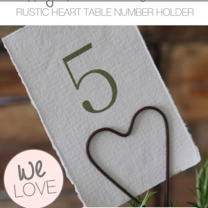 wedding table number holders rustic