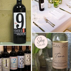 win bottle wedding table numbers