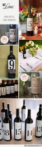 win bottle wedding table numbers