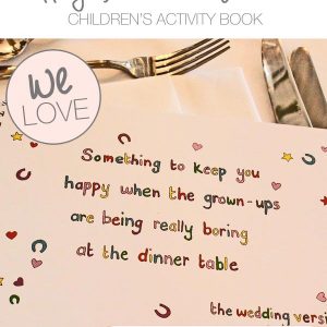 childrens wedding activity book colouring puzzles