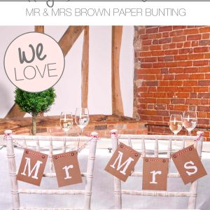 mr and mrs wedding bunting brown bunting chair backs
