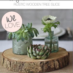 wooden tree slice wedding centrepiece for sale copy