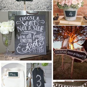 chalkboard wedding decorations