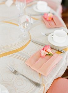 peach grey wedding