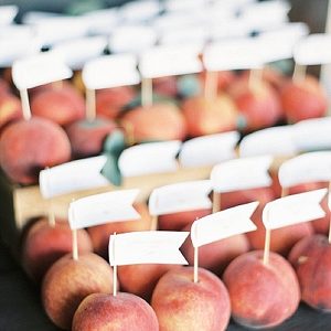 peach grey wedding