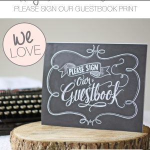 sign our wedding guestbok sign chalkboard