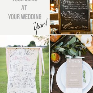 ways to display your wedding menu