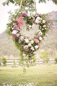 english country garden wedding decorations just love this hanging floral heart