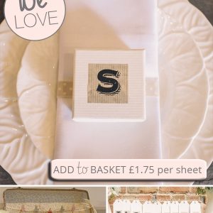 rustic brown alphabet letter stickers for wedding decorations