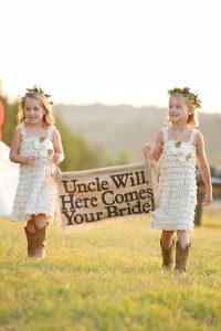wedding ceremony signs ideas here comes the bride flower girls
