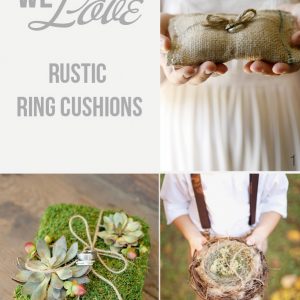 rustic ring cushions hessian moss birds nest