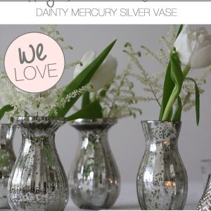 mercury silver vases wedding centrepieces