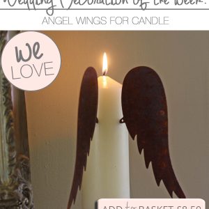 angel wings for candles winter wedding decorations