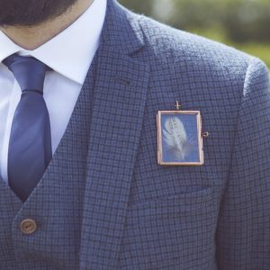 feather buttonholes tiny photo frames